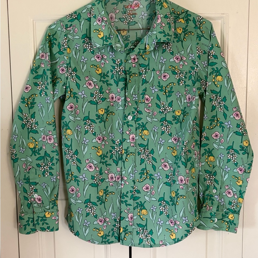 Cat & Jack Girls Bold Spring Happy Shirt Sz 14 whimsical layering patterned